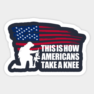 How Americans Take A Knee Sticker